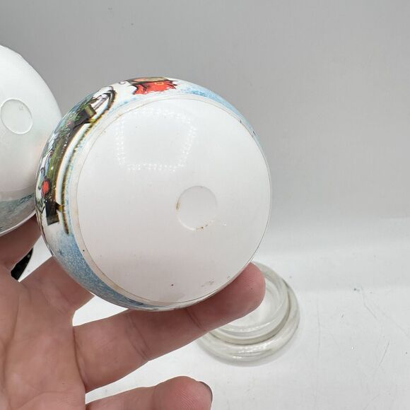 X2 Vintage Kitschy Shiny Brite Wrapped Plastic Christmas Ornaments Sled & Angels - Picture 11 of 11